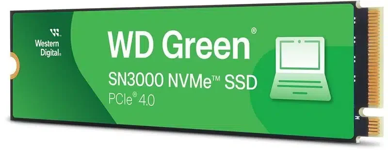 Western Digital Green SN3000 1TB PCIe NVMe Gen4x4 M.2 2280, RW Speed up to 5000/4200 MB/s, [WDS100T4G0E]