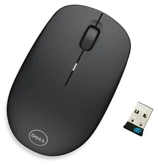 Мышь Dell WM126 Wireless Mouse Black беспроводная, оптическая, USB, 1000 DPI, размеры (ДхШхВ) 94.8х57.3х35.6 мм, Черный