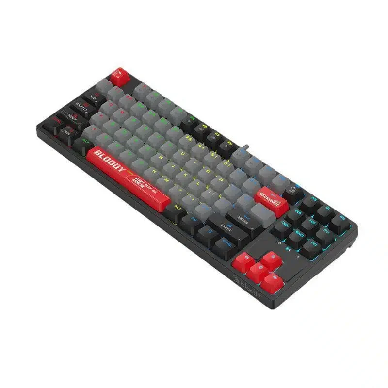 A4TECH BLOODY S87 COMPACT ENERGY RED GAMING MECHANICAL BLMS RED SWITCH RGB KEYBOARD USB US+RUS