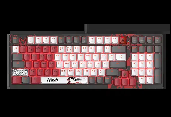 A4TECH BLOODY S98 NARAKA GAMING MECHANICAL BLMS RED SWITCH RGB KEYBOARD USB US+RUS