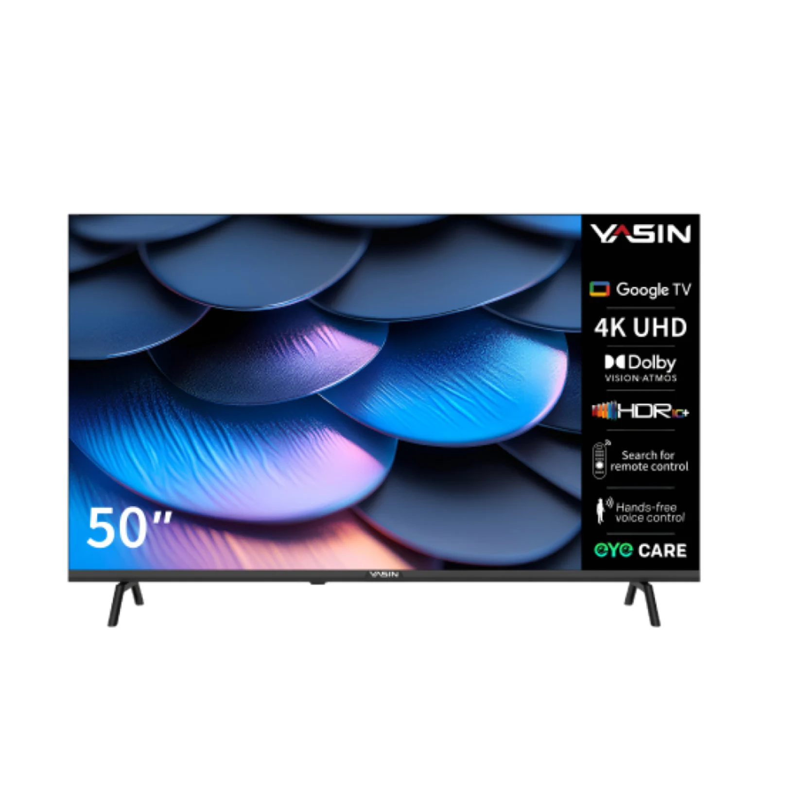 YASIN LED TV 50Q90 50" 4K UHD 3840x2160, Android 11+GoogleTV 450 cd/m2 1000000:1 6ms 178/178 WiFi