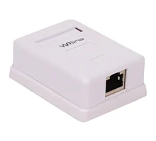 WRline WR-WS-8P8C-C5E-SH-1 Розетка компьютерная RJ-45, категория 5e, экранированная, одинарная, внешняя, Dual IDC, цвет белый шт