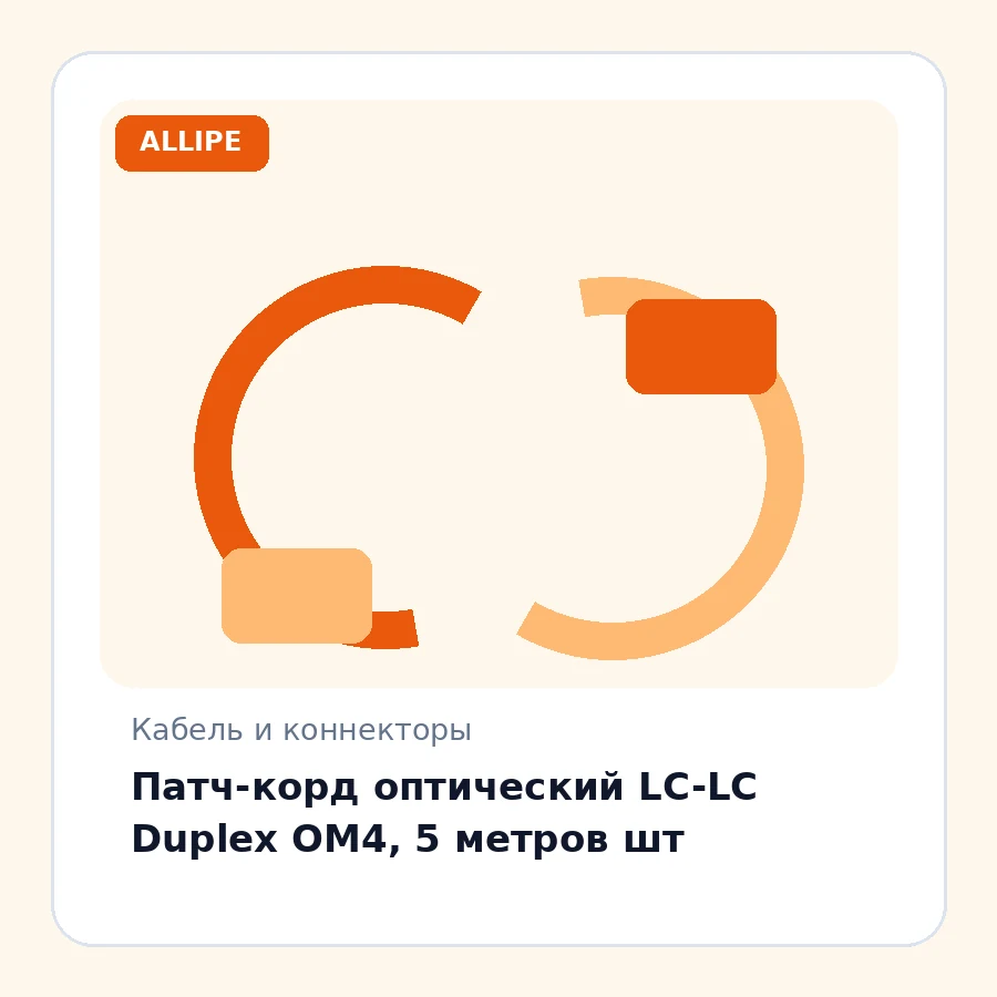Патч-корд оптический LC-LC Duplex OM4, 5 метров шт