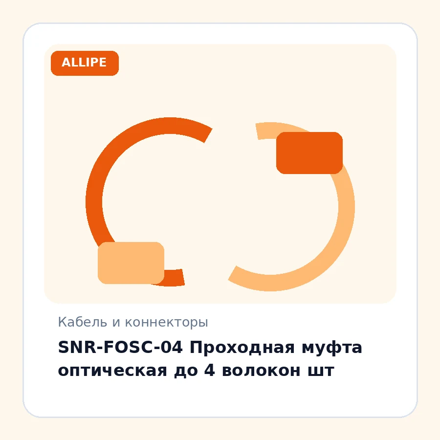 SNR-FOSC-04 Проходная муфта оптическая до 4 волокон шт