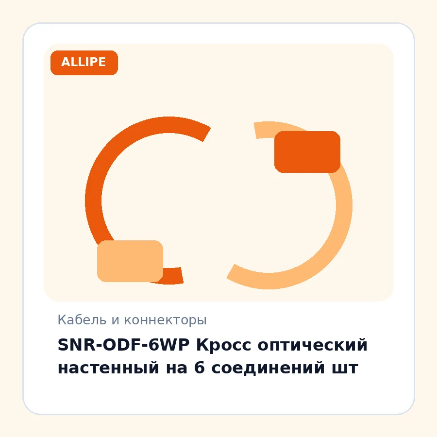 SNR-ODF-6WP Кросс оптический настенный на 6 соединений шт