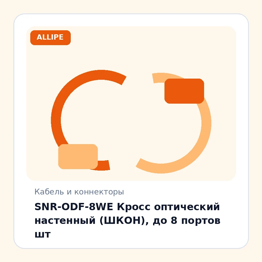 SNR-ODF-8WE Кросс оптический настенный (ШКОН), до 8 портов шт