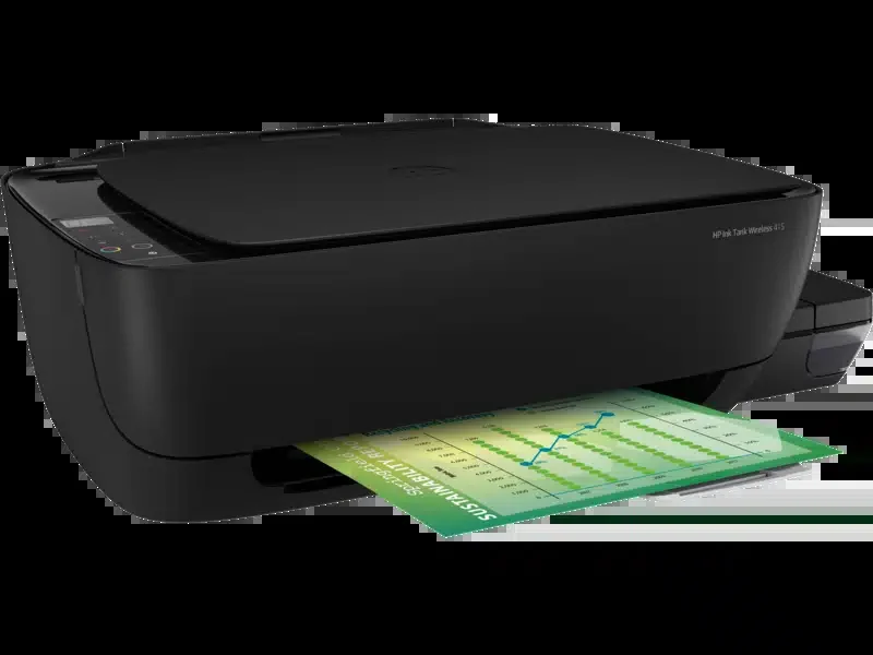 МФУ струйное HP Ink Tank Wireless 415 (A4, СНПЧ, printer, scanner, copier, 19/15ppm, 4800x1200dpi, 1200x1200scaner, WiFi) + USB кабель