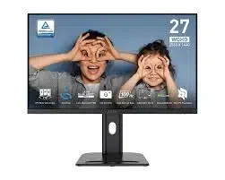 Монитор 27" MSI PRO MP273QP E2 (2560×1440, IPS, 1 ms/4 ms, 100Hz, 400 cd/m², 1300:1, 178°/178°, HDMI, DP, VESA 75×75, HDMI cable) Black