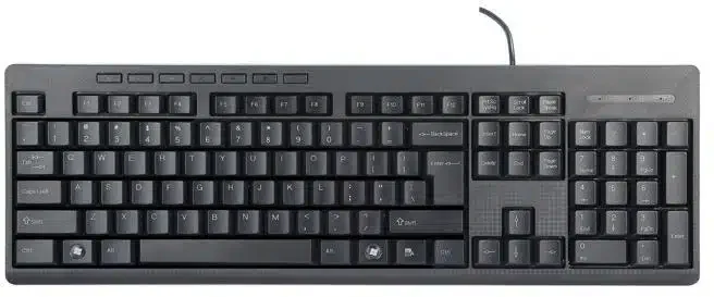 Клавиатура проводная Delux K6300U (105станд.+ 7мультим.клавиш, USB) черная