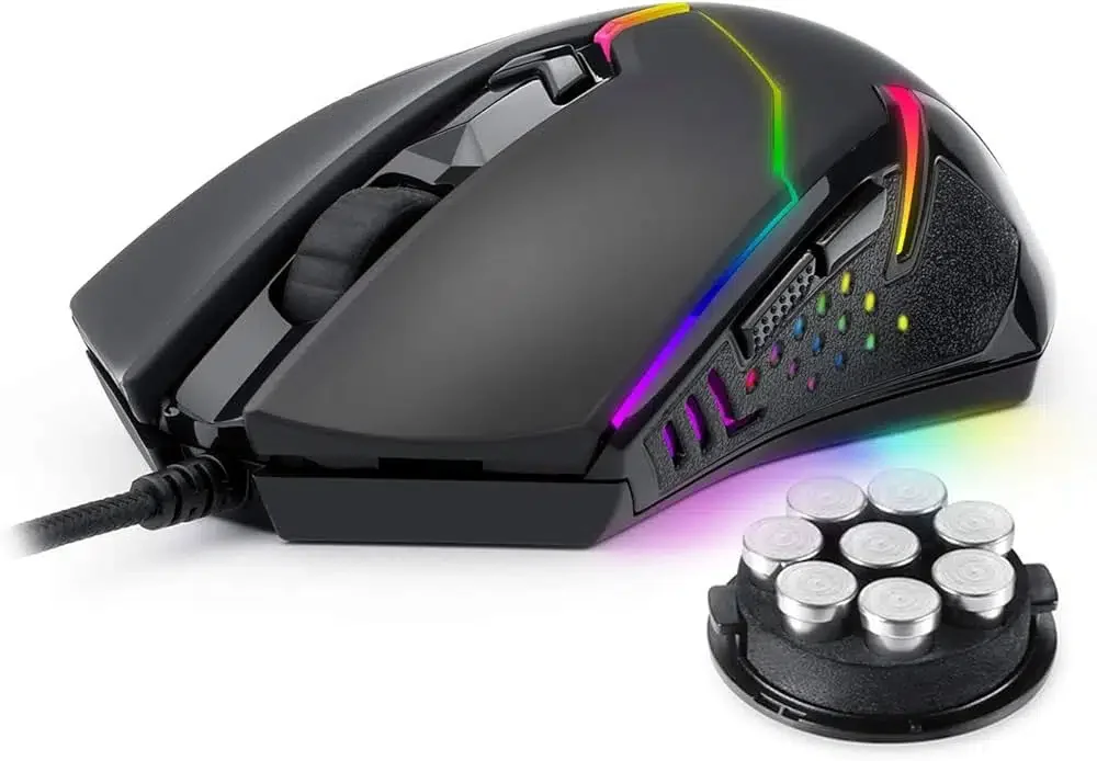 Мышь проводная игровая Redragon Centrophorus 2 M601-RGB DPI: 7200, 5 кнопок, RGB подсветка, черная