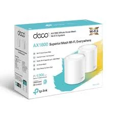 Mesh Wi-Fi система TP-LINK Deco X20(2-PK) AX1800 Dual-Band, 1201Mb/s 5GHz+574Mb/s 2.4GHz, 2xWAN/LAN 1Gb/s, 2 antennas,MU-MIMO, Parental Control