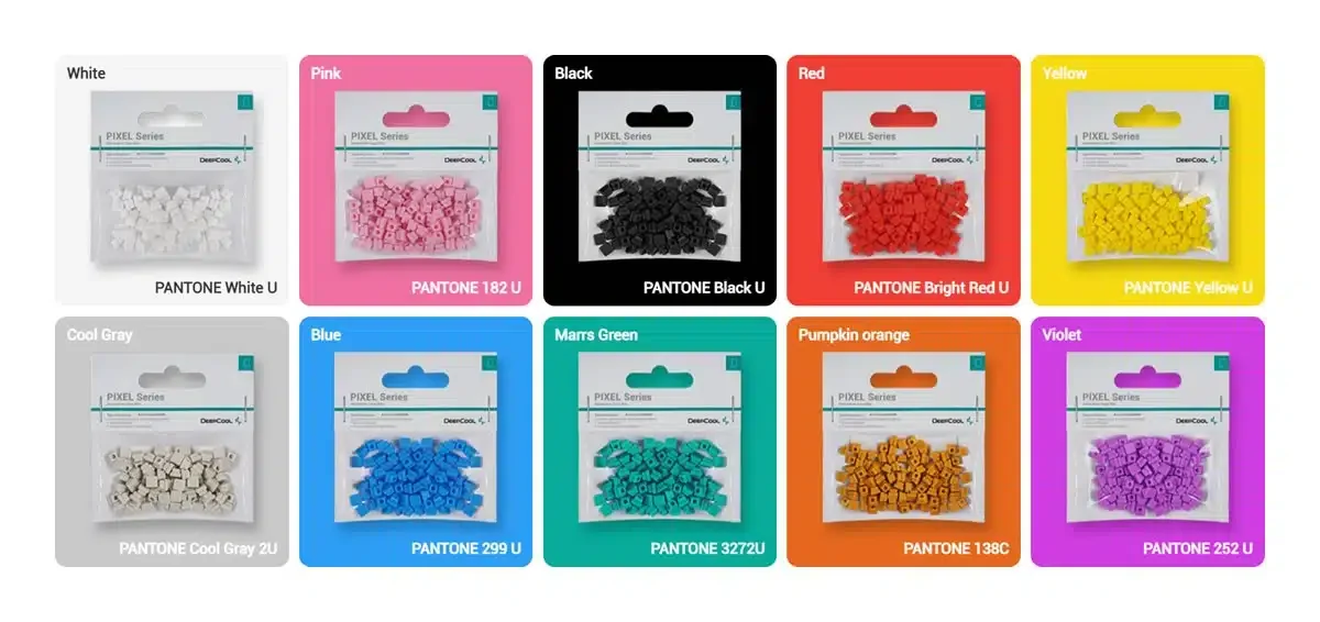 Декоративный резиновый элемент DEEPCOOL PIXEL RD для корпусов DEEPCOOL MESH (100 pcs pack), красный