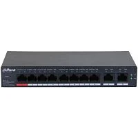 Коммутатор POE Dahua DH-S3010-8ET2ET-60 (8 x 100Mbps/ 2 Uplink x 100Mbps/ 60W)