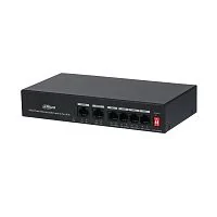 Коммутатор сетевой PoE DAHUA DH-S3006-4ET-36 (2xUpLink 100Mb/s, 4xPoE 100Mb/s, 1.2Gb/s) 36W