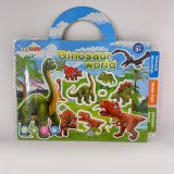 Набор 4картинки + наклейки для 3х леток Dinosaur World KEYBABY KB210025