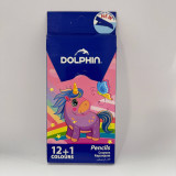 Карандаши цветные 12цветов Dolphin 12+1 Оригинал 4100-12CB