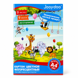 Картон цветной А4 250гр 9цветов 9листов 2119 