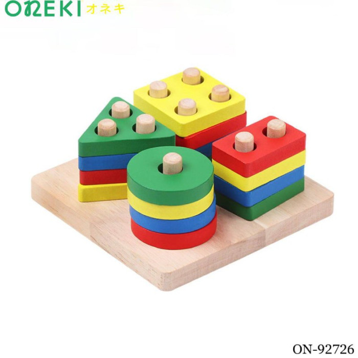 Сортер деревянный геометрические фигуры, ON-92726