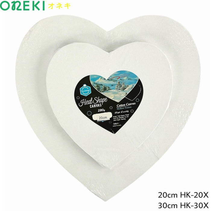 Холст на подрамнике сердечко, хлопок 280гр, 30х30 см, HK-30X