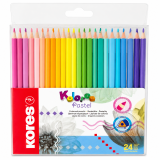 Карандаши цветные 24 цвета KORES pastel 24 93321
