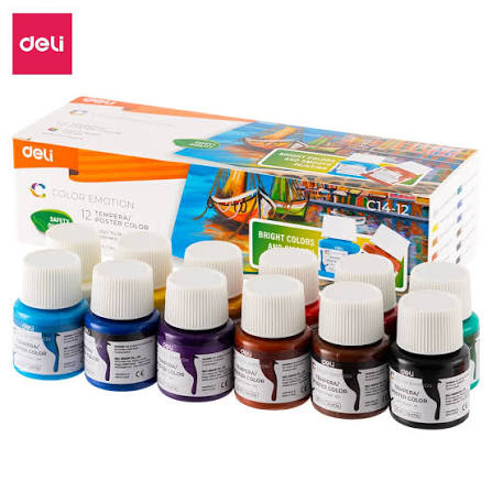 Гуашь 12 түс Deli C14-12