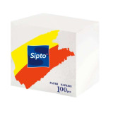 Бумажные салфетки, Sipto, белые, 100 шт.