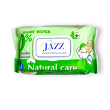 Влажные салфетки JAZZ Антибактериальные, natural care 100 шт