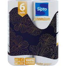 Туалетная бумага «Sipto Standart White» белая 3-х сл. (1*6рул.)