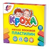 Пластилин мягкий восковой «Кроха» 10 цветов