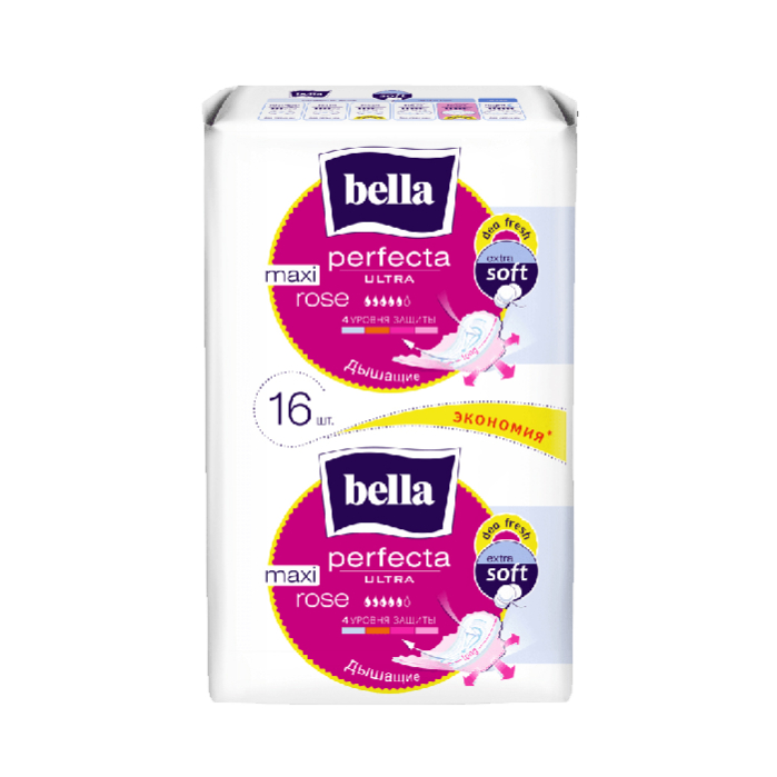 Прокладки женские Bella Perfecta Ultra Maxi Rose Deo Fresh 16 шт
