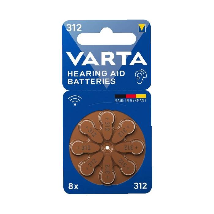 Элемент питания для слуховых аппаратов Varta Type 312 (1шт)