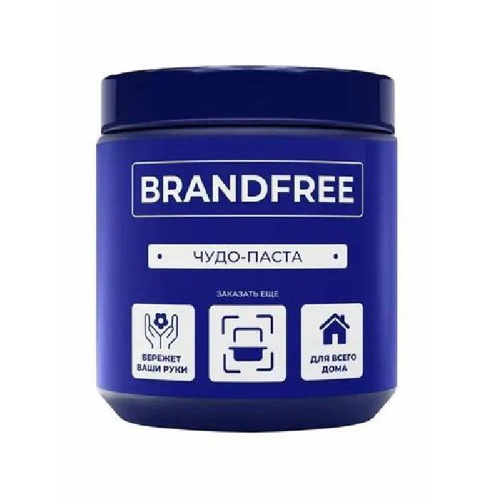Чист.паста для уборки BRANDFREE пятнов для твердых поверх.900г