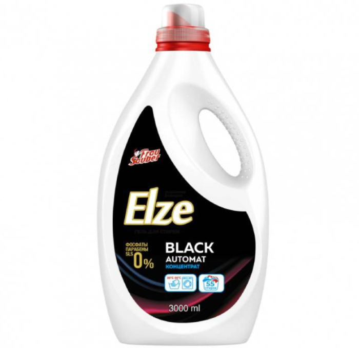 ELZE Black — гель для стирки темного белья 3000 мл
