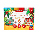 Пластилин мягкий «Глобус» 6 цветов