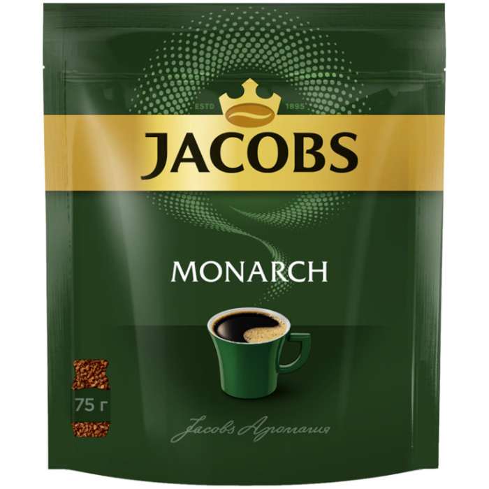 Кофе Jacobs Monarch растворимый сублимированный, 75г