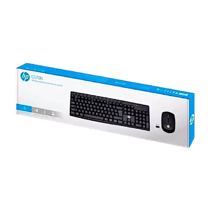 Комплект клавиатура и мышь беспроводные с USB- приемником на батарейках HP CS700