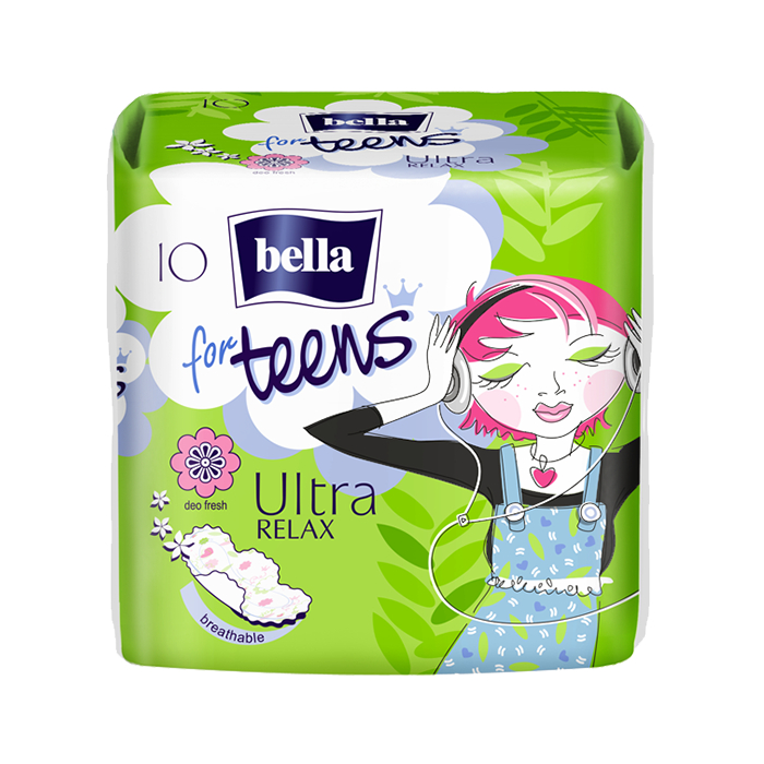 BELLA Прокладки гигиенические супертонкие FOR TEENS Relax 10 шт.