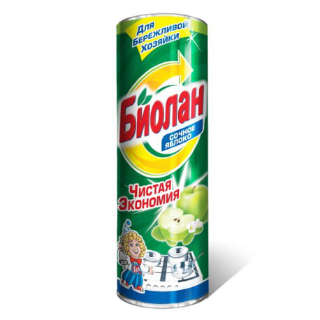 Чистящий порошок Биолан Сочное яблоко 400 гр