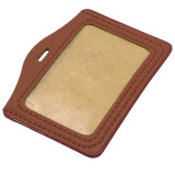 Бейджик из искусственной кожи 8×10 см, горизонтальный
