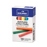 Мел цветной Dolphin 10шт