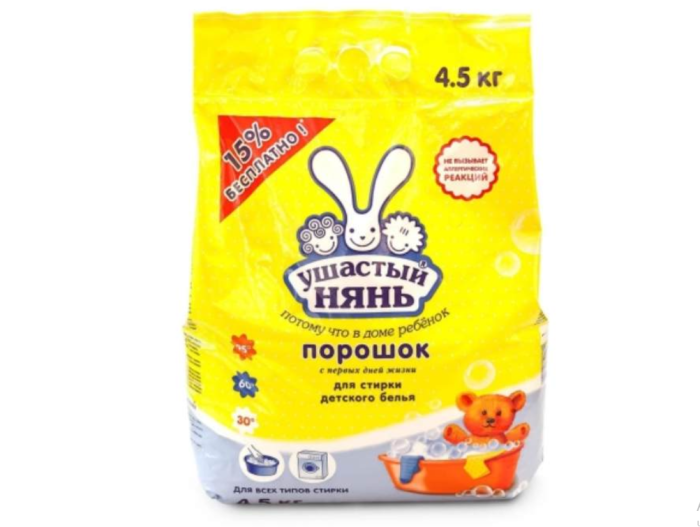 Порошок стиральный Ушастый Нянь детский 4,5кг