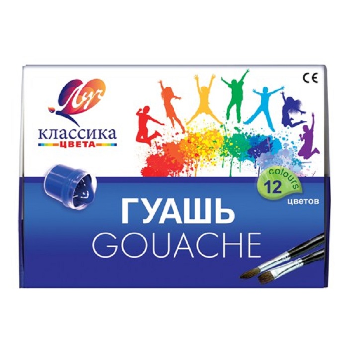 Гуашь Луч Классика 12 цветов