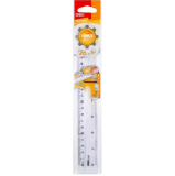 Линейка с держателем Deli EG01612 пластик, прозрачный 20 см,