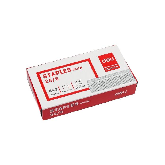 Скобы Deli 24/6 0012N, 1000 шт