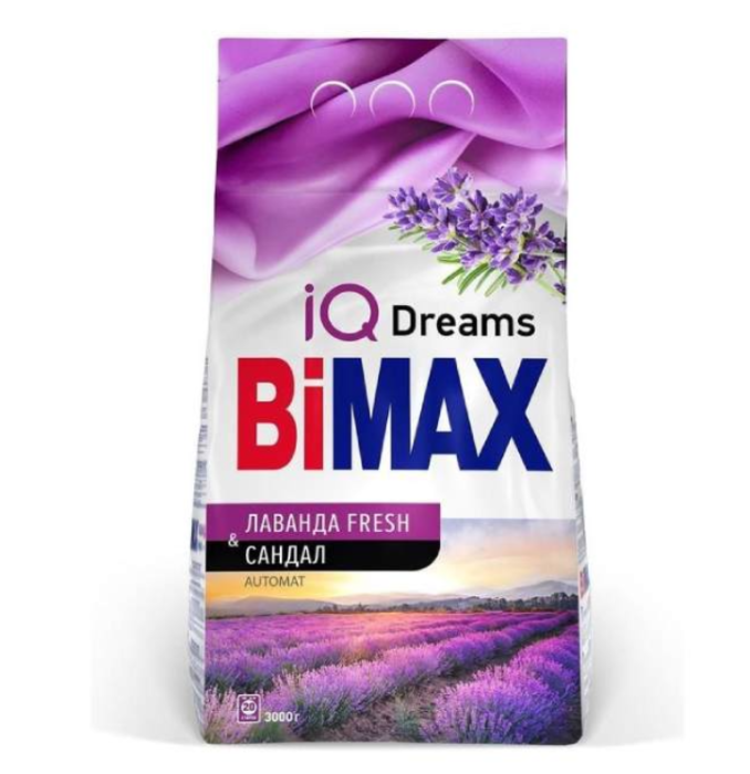 Порошок стиральный автомат BiMAX Лаванда Fresh и Сандал 3000 г