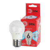 Лампа ЭРА RED LED P45-6w-840-E27