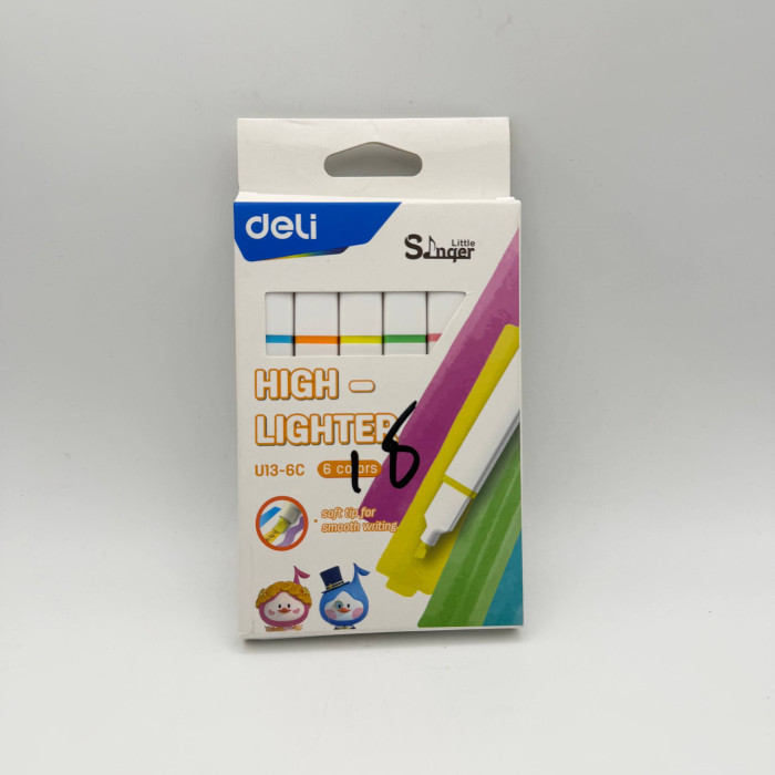 Маркер тексти 6 түстүү Deli-EU13-6C