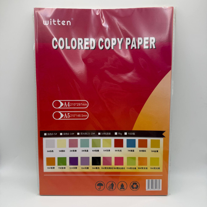 Түстүү кагаз A4 100l Witten 3310
