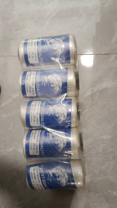 Нитки канцелярские в катушке, синие