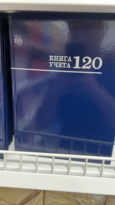 Книга учета 120 листов, синяя